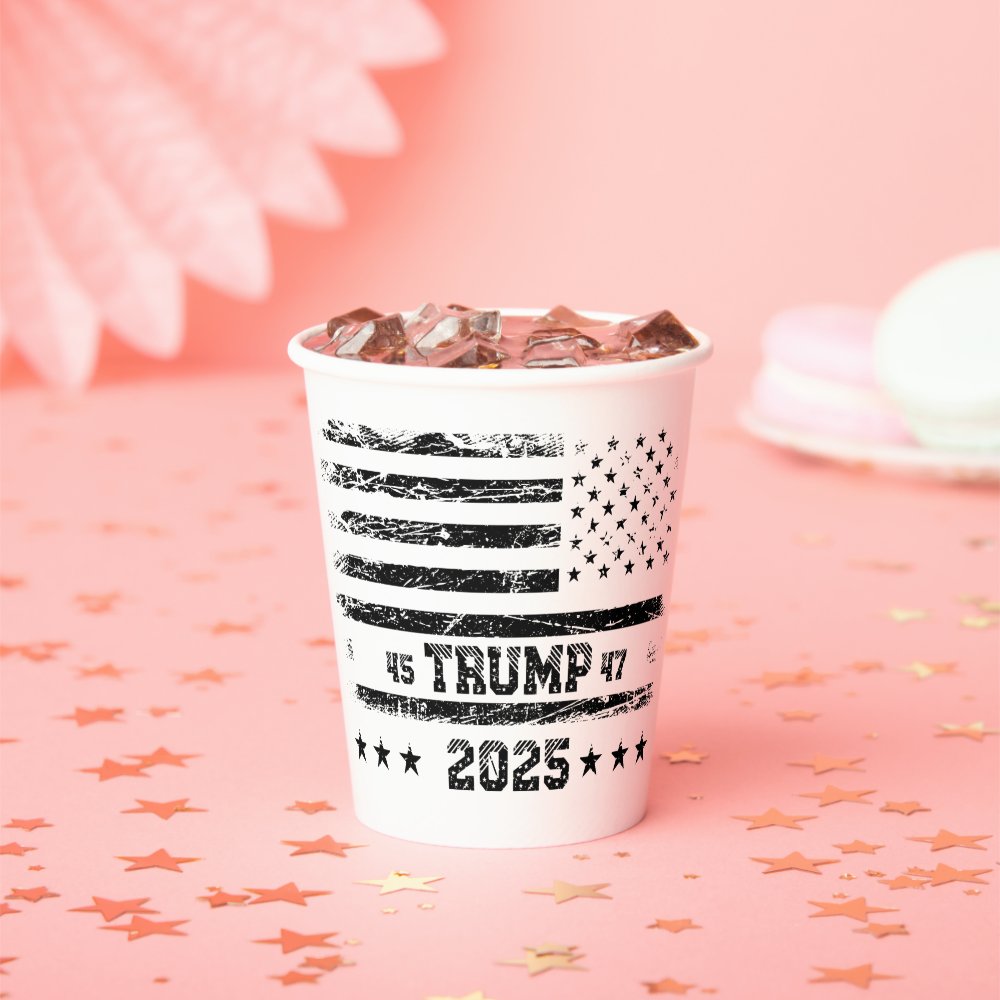 Disover Flag of the United States Donald Trump Paper Cups