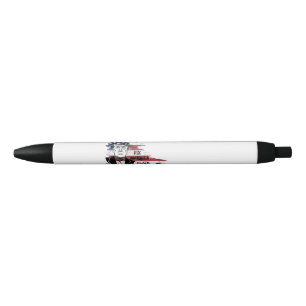 Flag of the United States.Donald Trump. Pen
