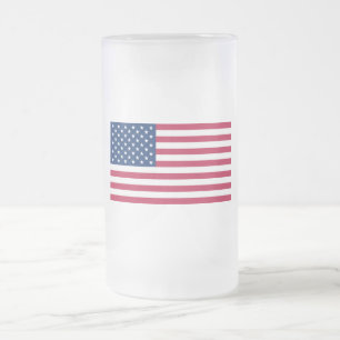 Flag of the United States Frosted Glass Mug