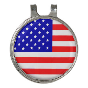 Flag of the United States Golf Hat Clip