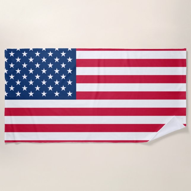 Flag of the United States of America Beach Towel (Front)