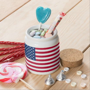 Flag of the United States of America Candy Jar