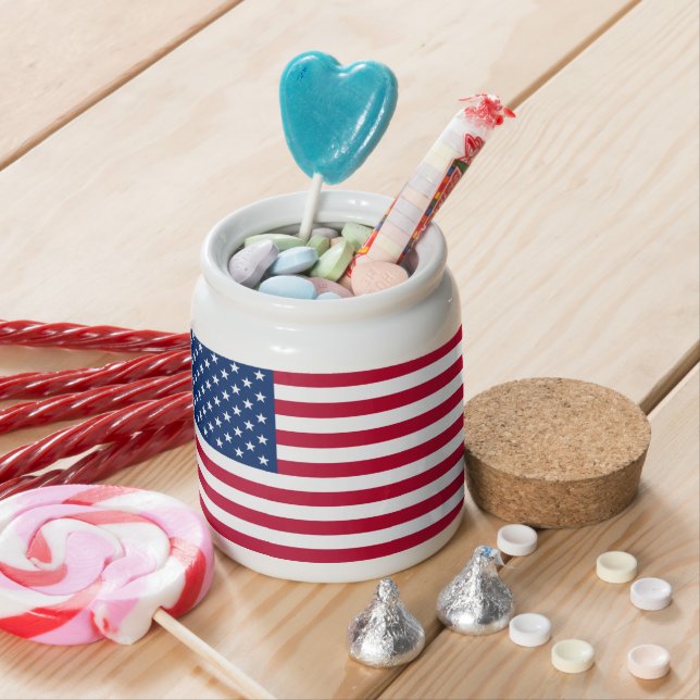 Flag of the United States of America Candy Jar (In Situ)