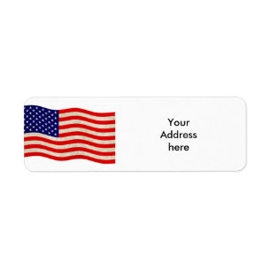 Flag of the United States of America - grungy Label