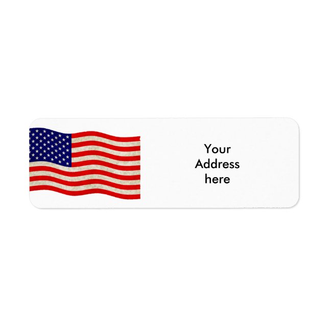 Flag of the United States of America - grungy Label (Front)