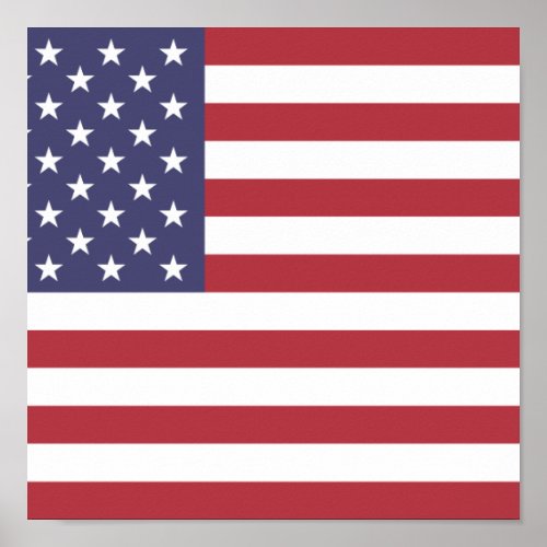 Flag of The United States of America Poster