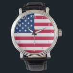 Flag of the United States of America Watch<br><div class="desc">USA - United States of America - Flag - Patriotic - independence day - July 4th - Customizable - Choose / Add Your Unique Text / Color - Make Your Special Gift - Resize and move or remove and add elements / image with customization tool. You can also transfer designs...</div>