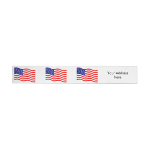 Flag of the United States of America - your ideas Wrap Around Address Label