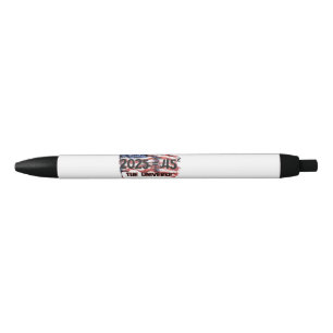 Flag of the United States. President Donald Trump. Pen