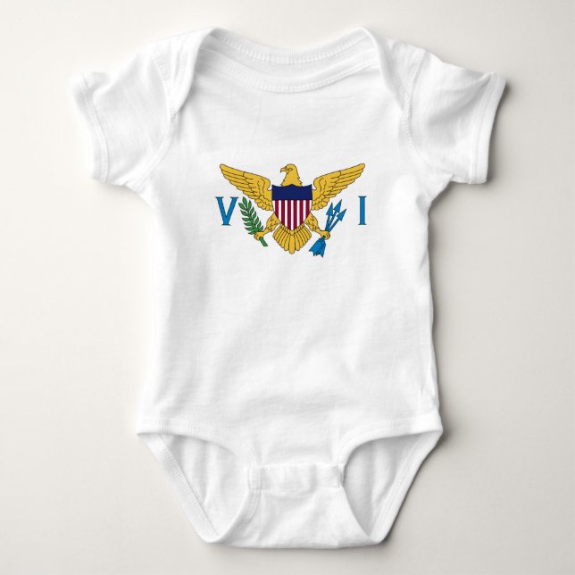 Flag of the United States Virgin Islands Baby Bodysuit (Front)