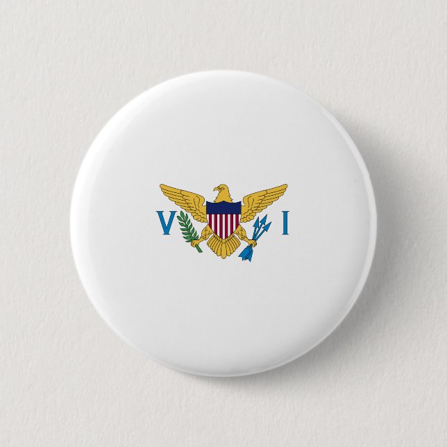 Flag of the United States Virgin Islands Button (Front)