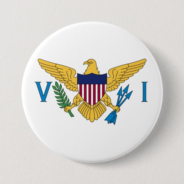 Flag of the United States Virgin Islands Button (Front)