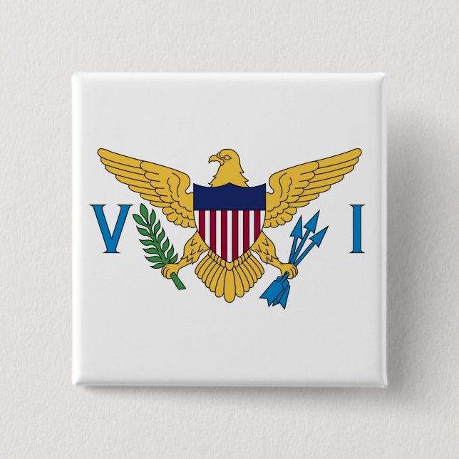 Flag of the United States Virgin Islands Button (Front)