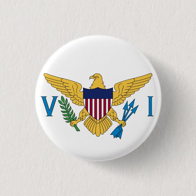 Flag of the United States Virgin Islands Button (Front)