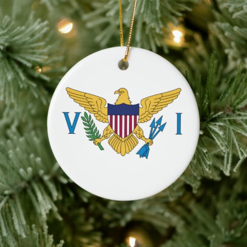 Flag of the United States Virgin Islands Ceramic Ornament