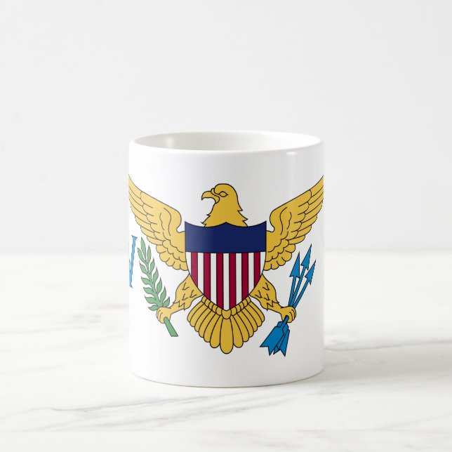 Flag of the United States Virgin Islands Coffee Mug (Center)