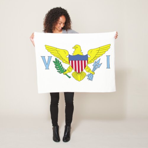 Flag of the United States Virgin Islands Fleece Blanket