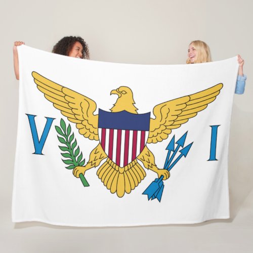 Flag of the United States Virgin Islands Fleece Blanket