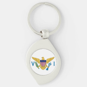 Flag of the United States Virgin Islands Keychain