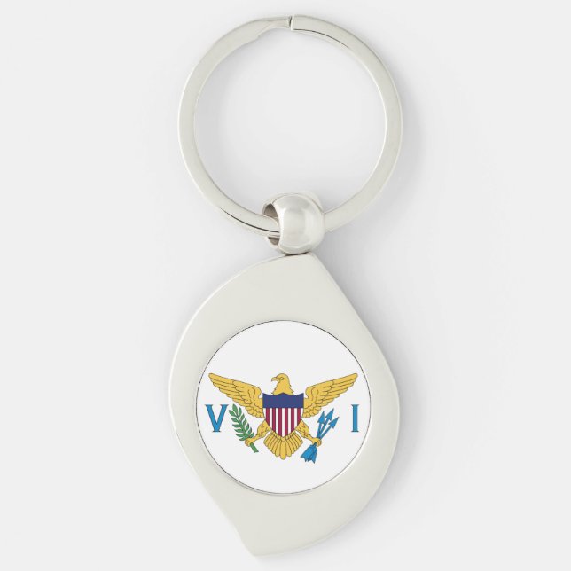 Flag of the United States Virgin Islands Keychain (Front)
