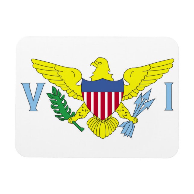 Flag of the United States Virgin Islands Magnet (Horizontal)