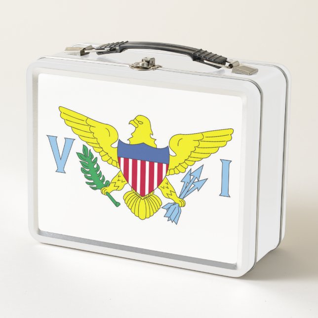 Flag of the United States Virgin Islands Metal Lunch Box (Front)