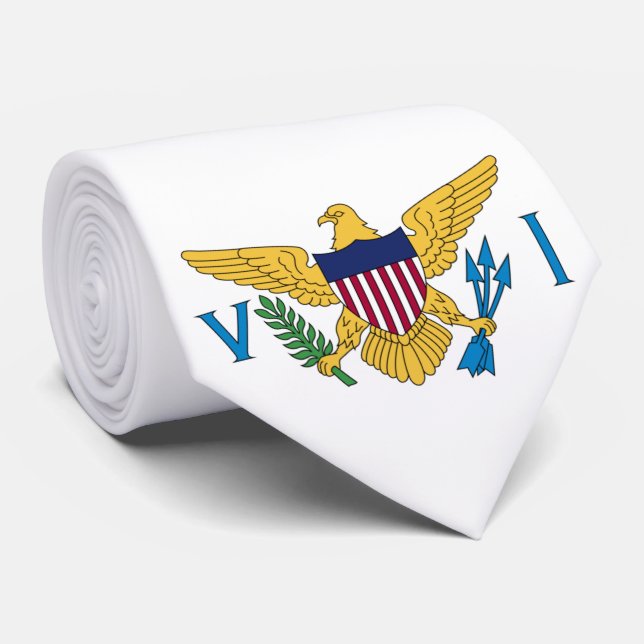 Flag of the United States Virgin Islands Neck Tie (Rolled)