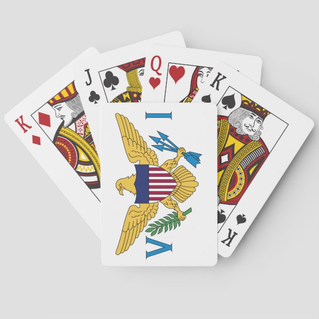 Flag of the United States Virgin Islands Poker Cards (Back)