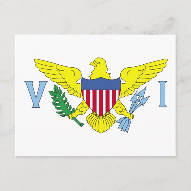 Flag of the United States Virgin Islands Postcard (Front)