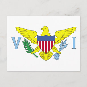 Flag of the United States Virgin Islands Postcard