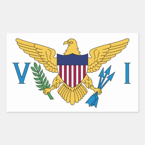 Flag of the United States Virgin Islands Rectangular Sticker