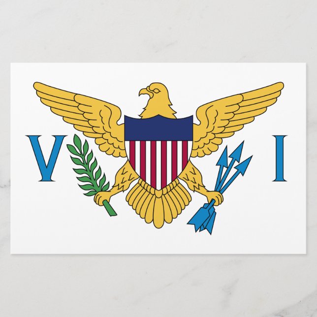Flag of the United States Virgin Islands Stationery (Front)
