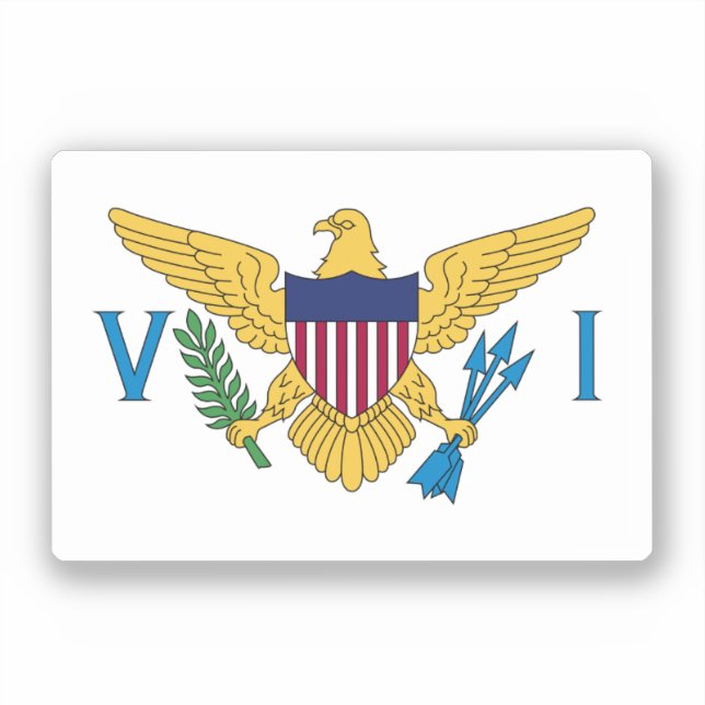 Flag of the United States Virgin Islands Sticker (Front)
