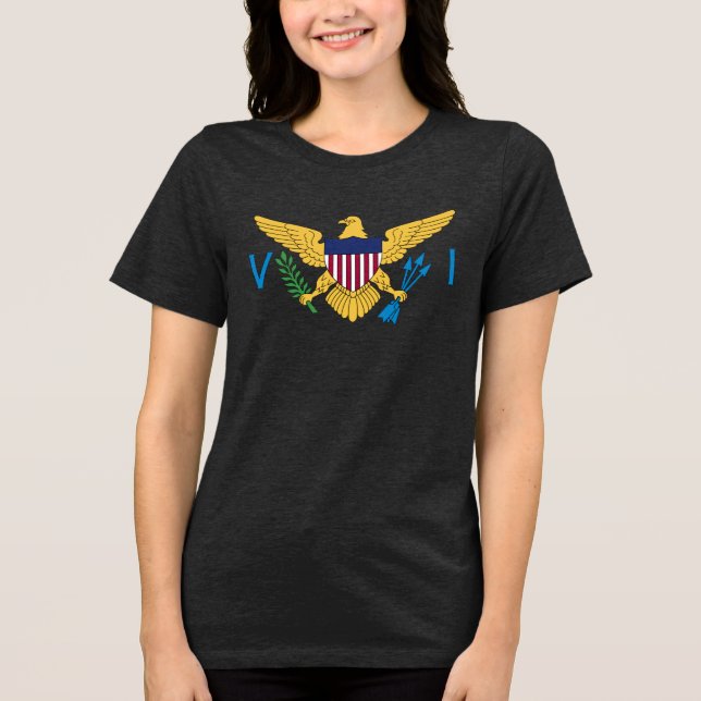 Flag of the United States Virgin Islands Tri-Blend Shirt (Front)