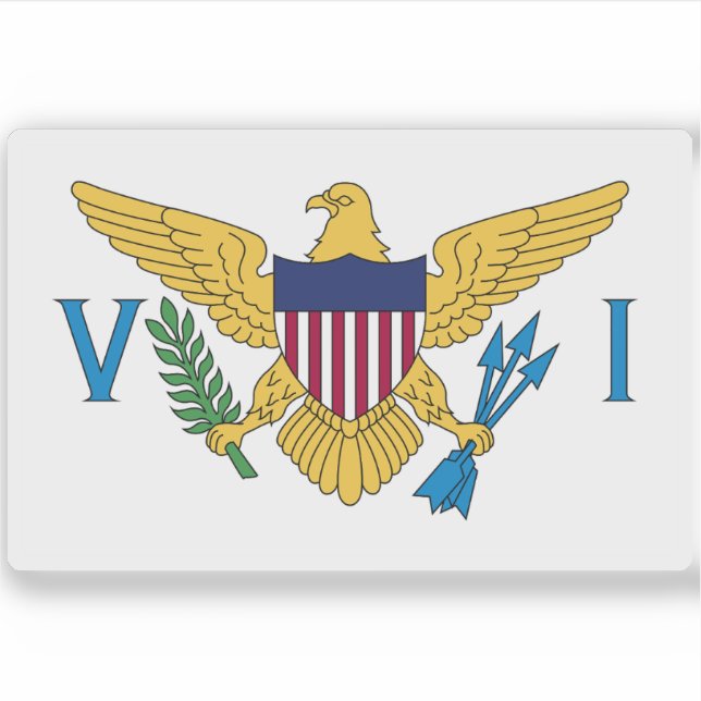 Flag of the United States Virgin Islands, USA Sticker (Front)