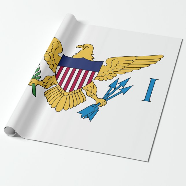 Flag of the United States Virgin Islands Wrapping Paper (Unrolled)