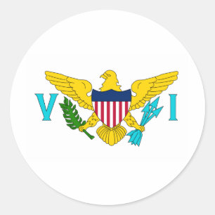 Flag of the US Virgin Islands Classic Round Sticker