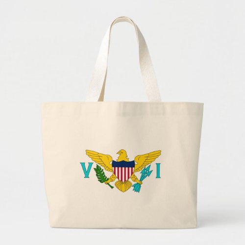 Flag of the US Virgin Islands Large Tote Bag