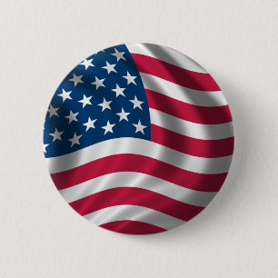 Flag of the USA Button
