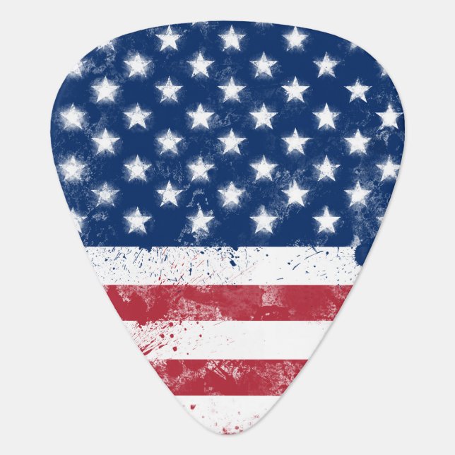 Flag of the USA Guitar Pick (Front)
