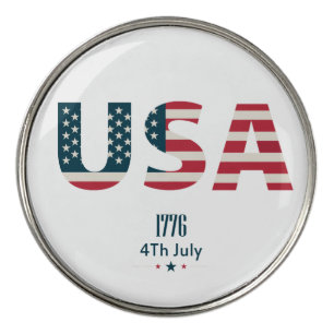 Flag of the USA Independence Day Golf Ball Marker