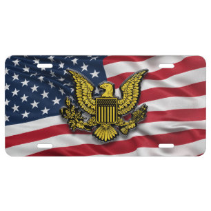Flag of the USA Insignia License Plate