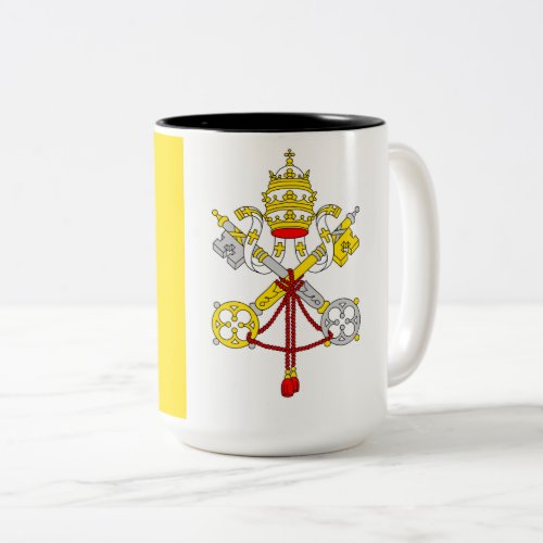 Flag of the Vatican City State Two_Tone Coffee Mug