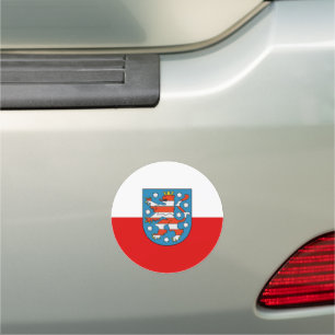 Flag of Thuringia Car Magnet