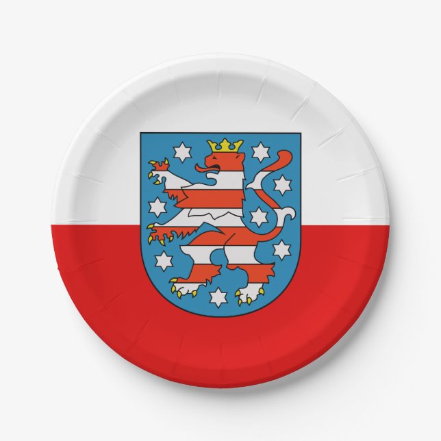 Flag of Thuringia Paper Plates (Front)