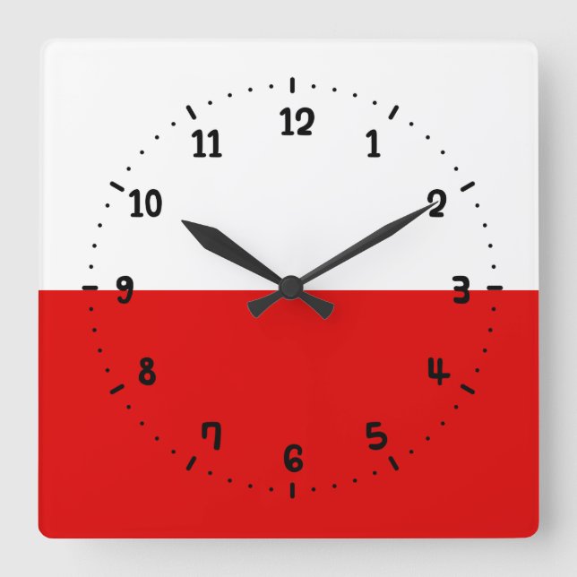 Flag of Thuringia Square Wall Clock (Front)