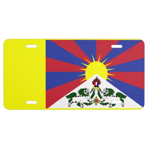 Flag of Tibet License Plate
