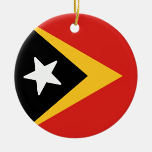 Flag of Timor-Leste Ceramic Ornament