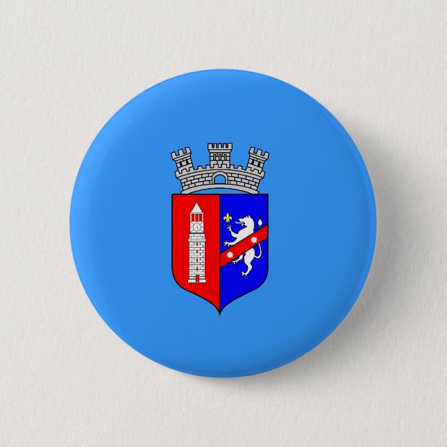 Flag of Tirana, Albania Button (Front)