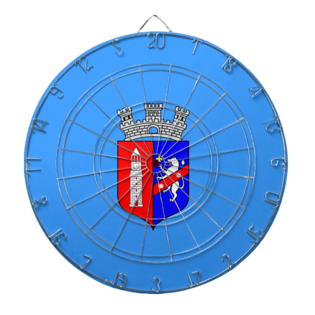 Flag of Tirana, Albania Dart Board (Front)